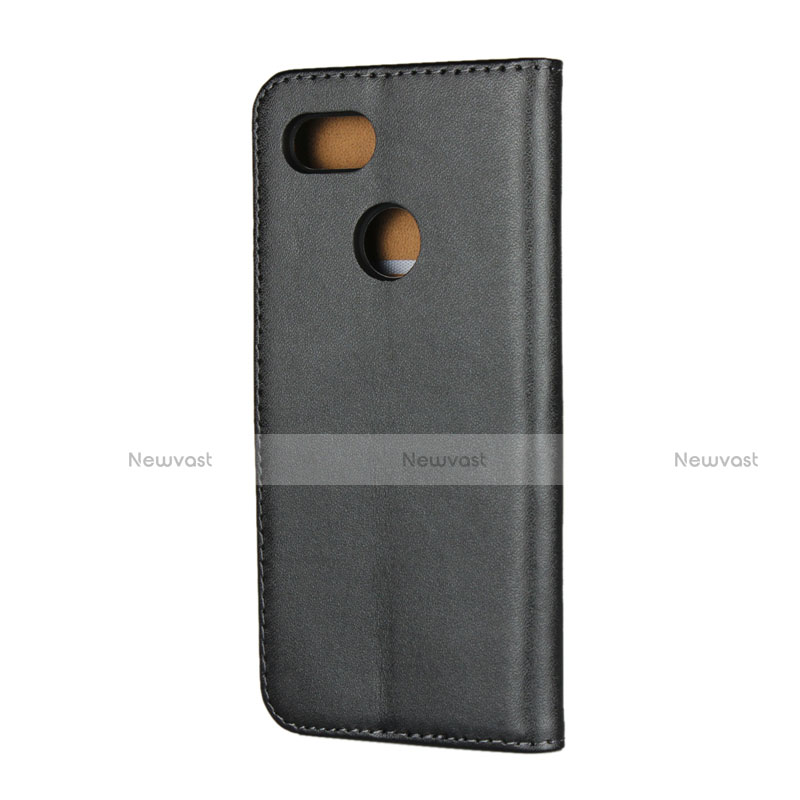 Leather Case Stands Flip Cover for Google Pixel 3 Black