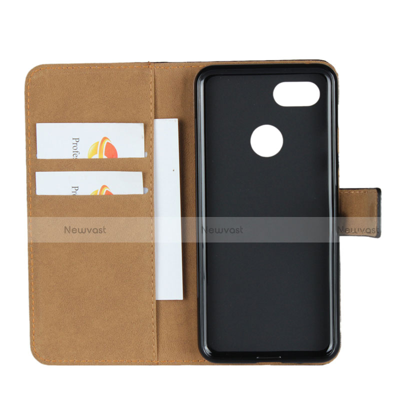 Leather Case Stands Flip Cover for Google Pixel 3 Black