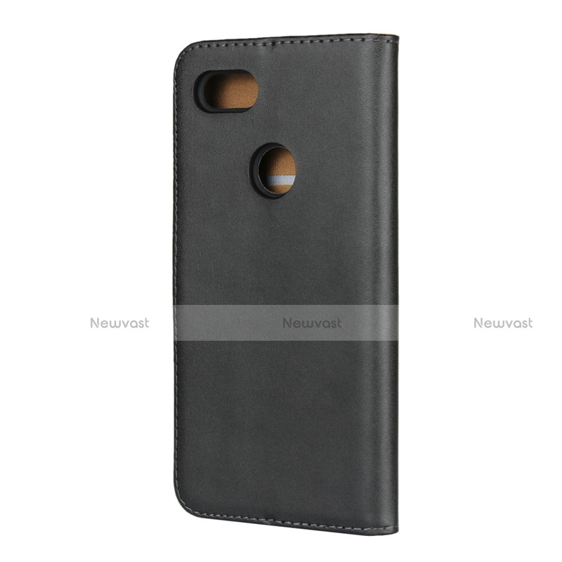 Leather Case Stands Flip Cover for Google Pixel 3 XL Black