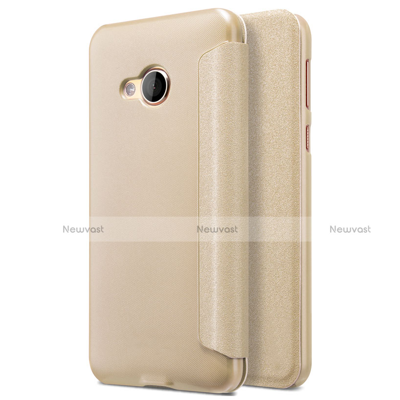 Leather Case Stands Flip Cover for HTC U Play Gold