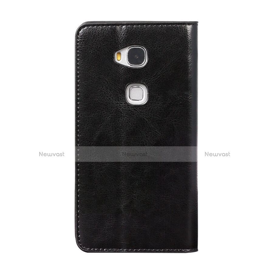 Leather Case Stands Flip Cover for Huawei GR5 Black