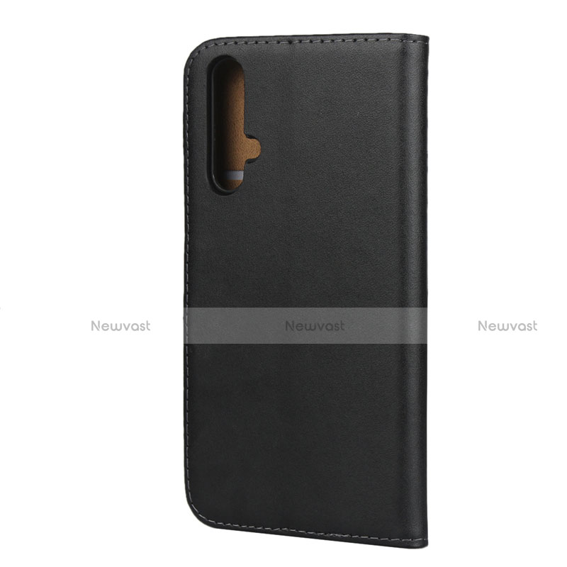 Leather Case Stands Flip Cover for Huawei Honor 20 Black