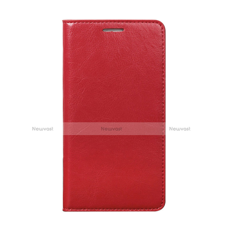 Leather Case Stands Flip Cover for Huawei Honor 5X Red