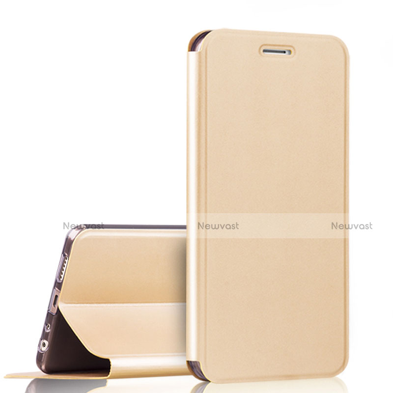 Leather Case Stands Flip Cover for Huawei Honor 7X Gold