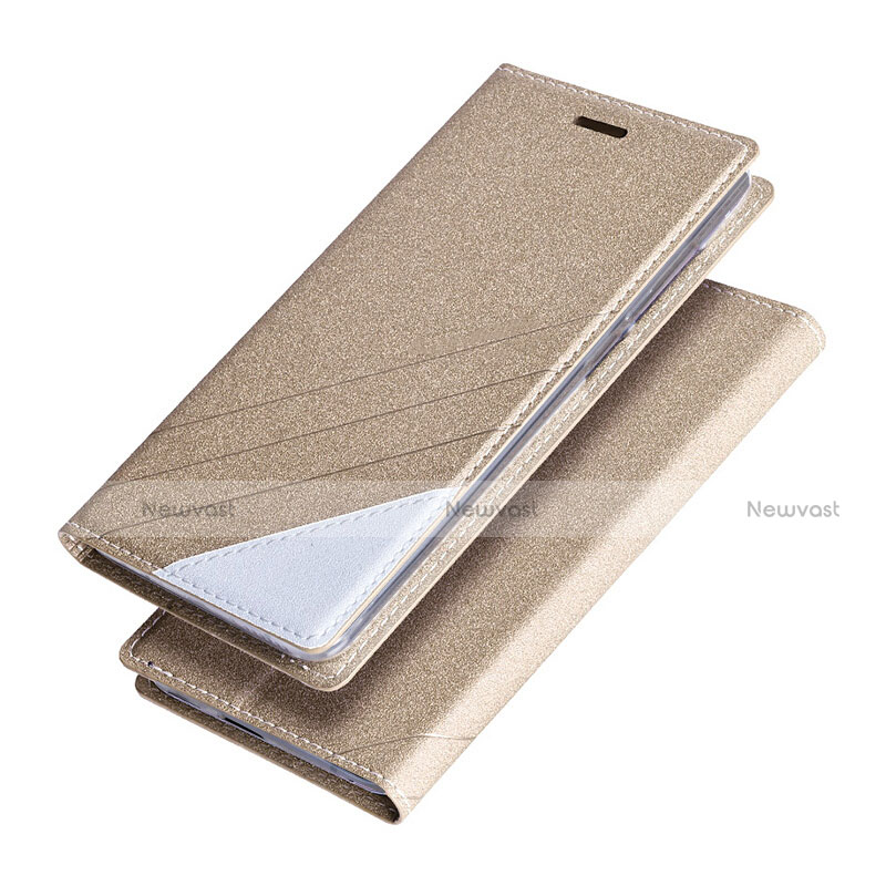 Leather Case Stands Flip Cover for Huawei Honor 8 Pro Gold