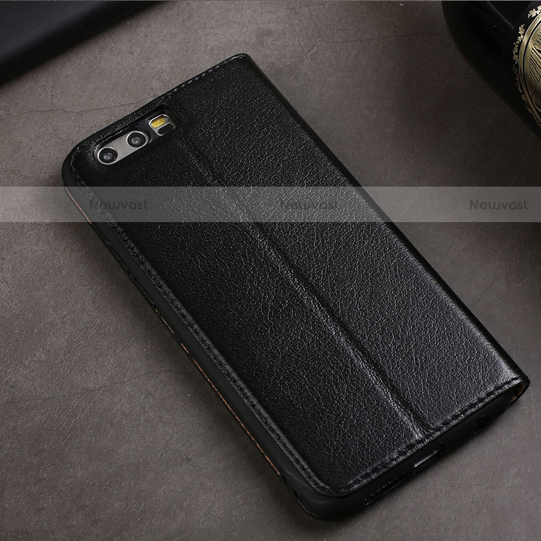 Leather Case Stands Flip Cover for Huawei Honor 9 Black