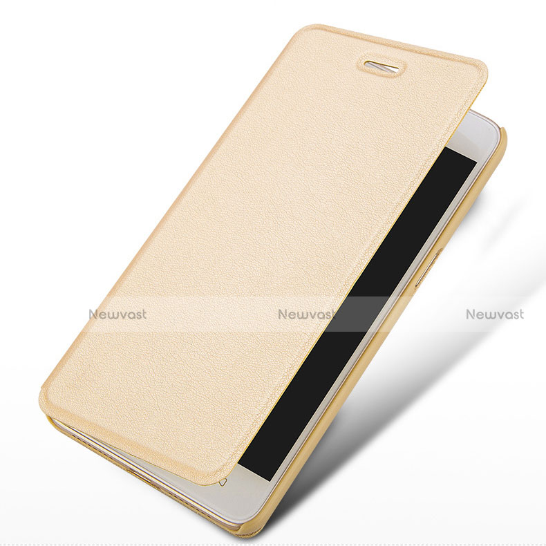 Leather Case Stands Flip Cover for Huawei Honor Holly 3 Gold