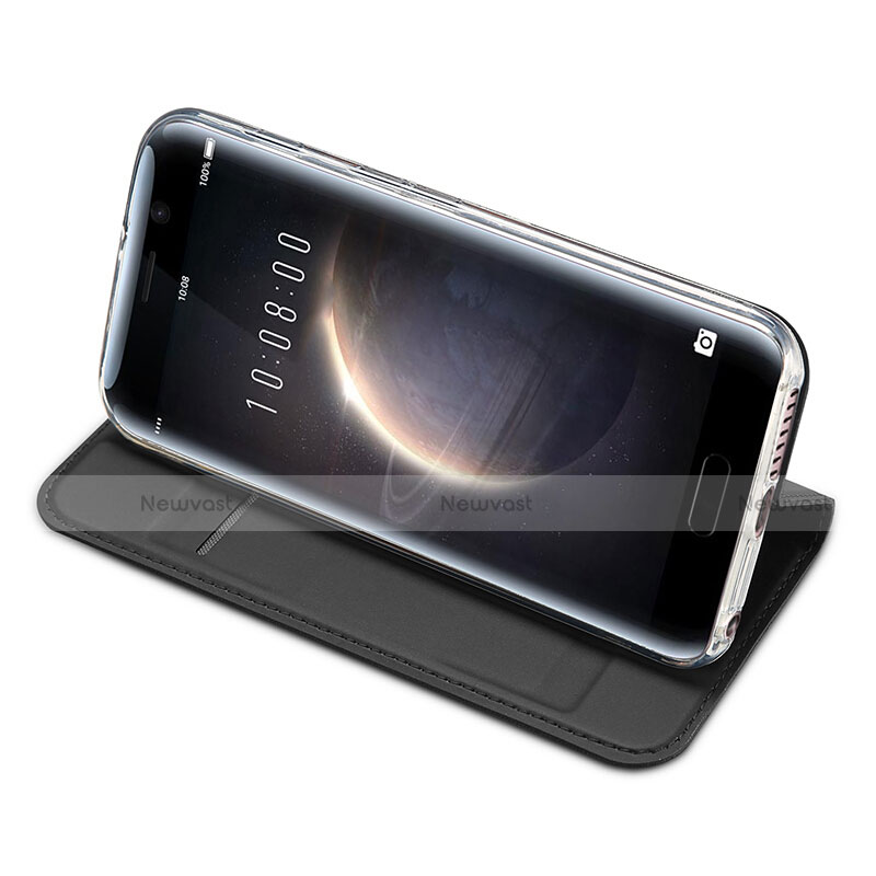 Leather Case Stands Flip Cover for Huawei Honor Magic Black