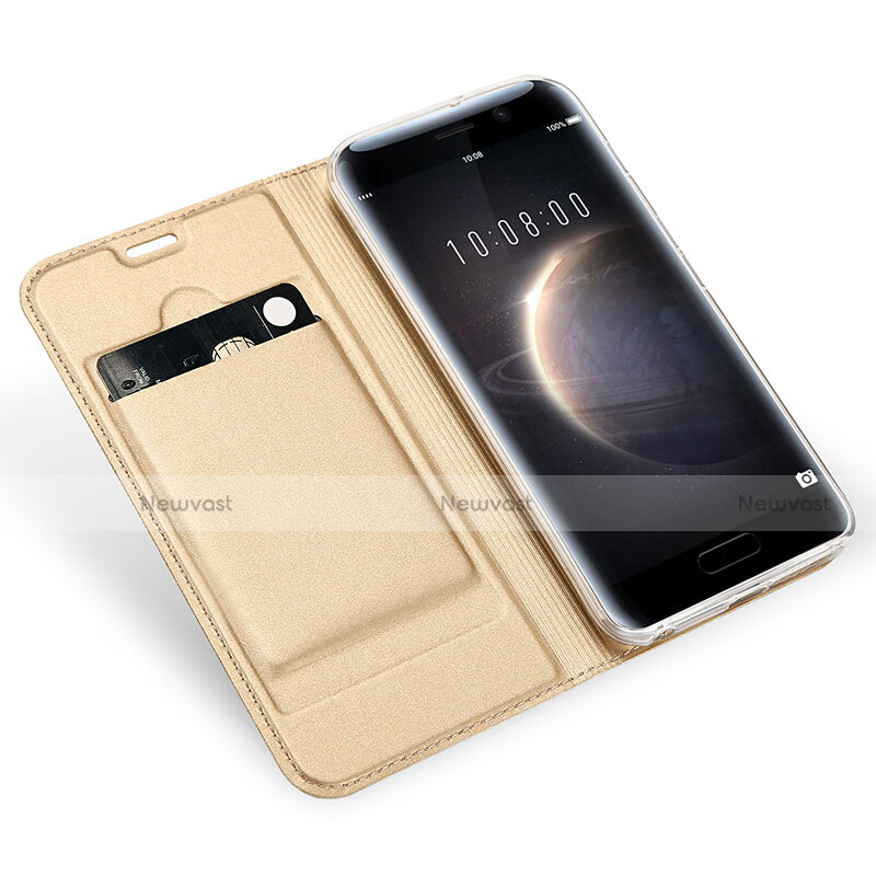 Leather Case Stands Flip Cover for Huawei Honor Magic Gold