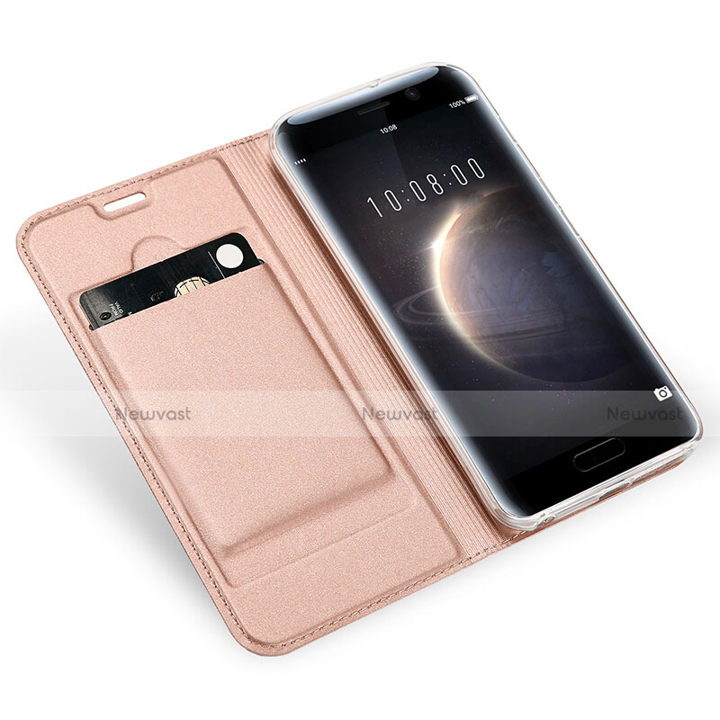 Leather Case Stands Flip Cover for Huawei Honor Magic Rose Gold