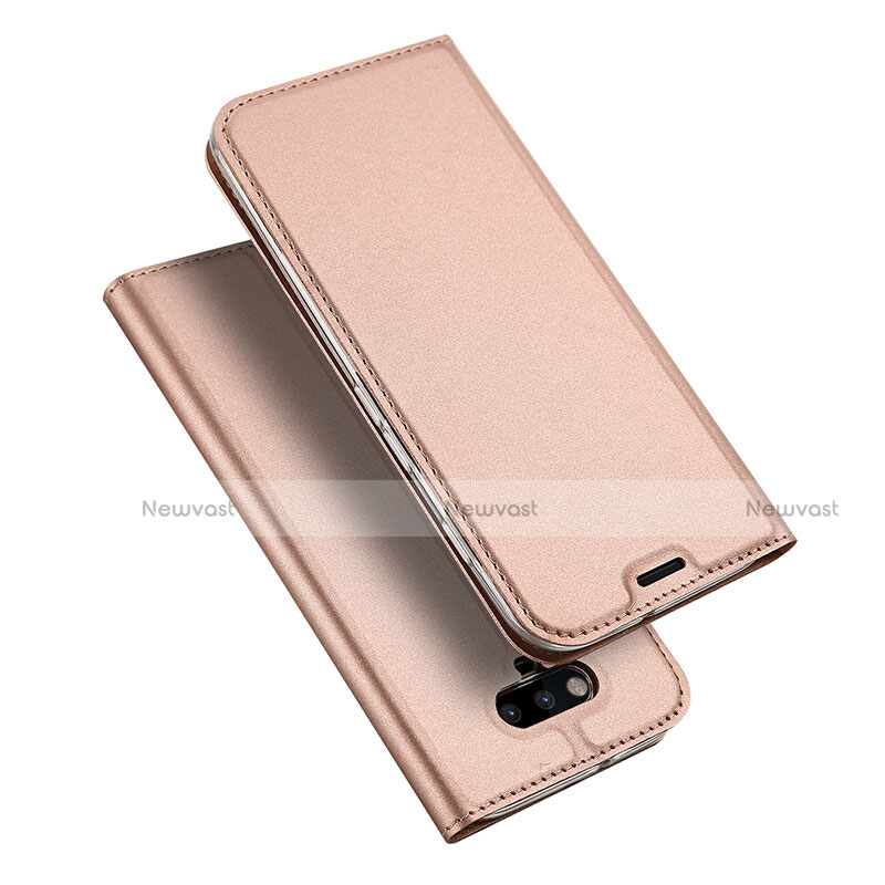 Leather Case Stands Flip Cover for Huawei Honor Magic Rose Gold