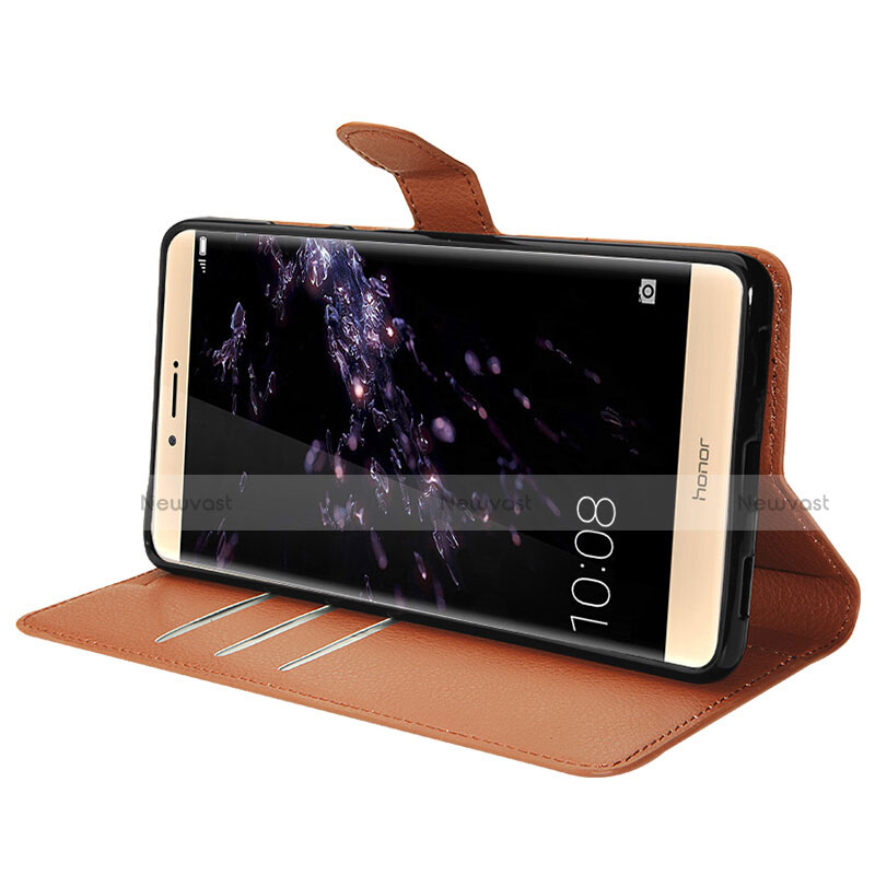 Leather Case Stands Flip Cover for Huawei Honor Note 8 Brown