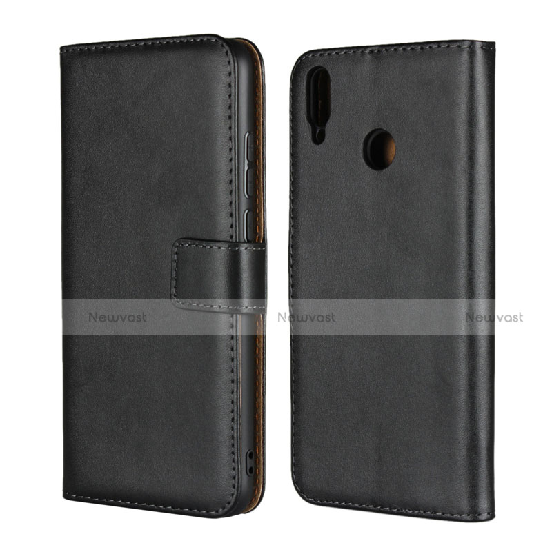 Leather Case Stands Flip Cover for Huawei Honor V10 Lite Black