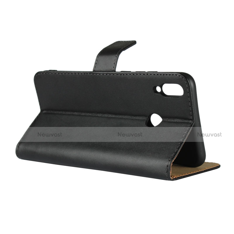 Leather Case Stands Flip Cover for Huawei Honor V10 Lite Black