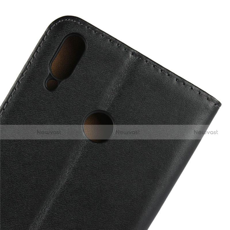 Leather Case Stands Flip Cover for Huawei Honor V10 Lite Black