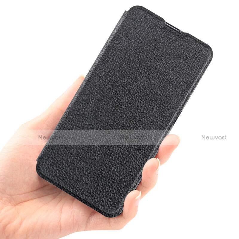 Leather Case Stands Flip Cover for Huawei Honor V20 Black