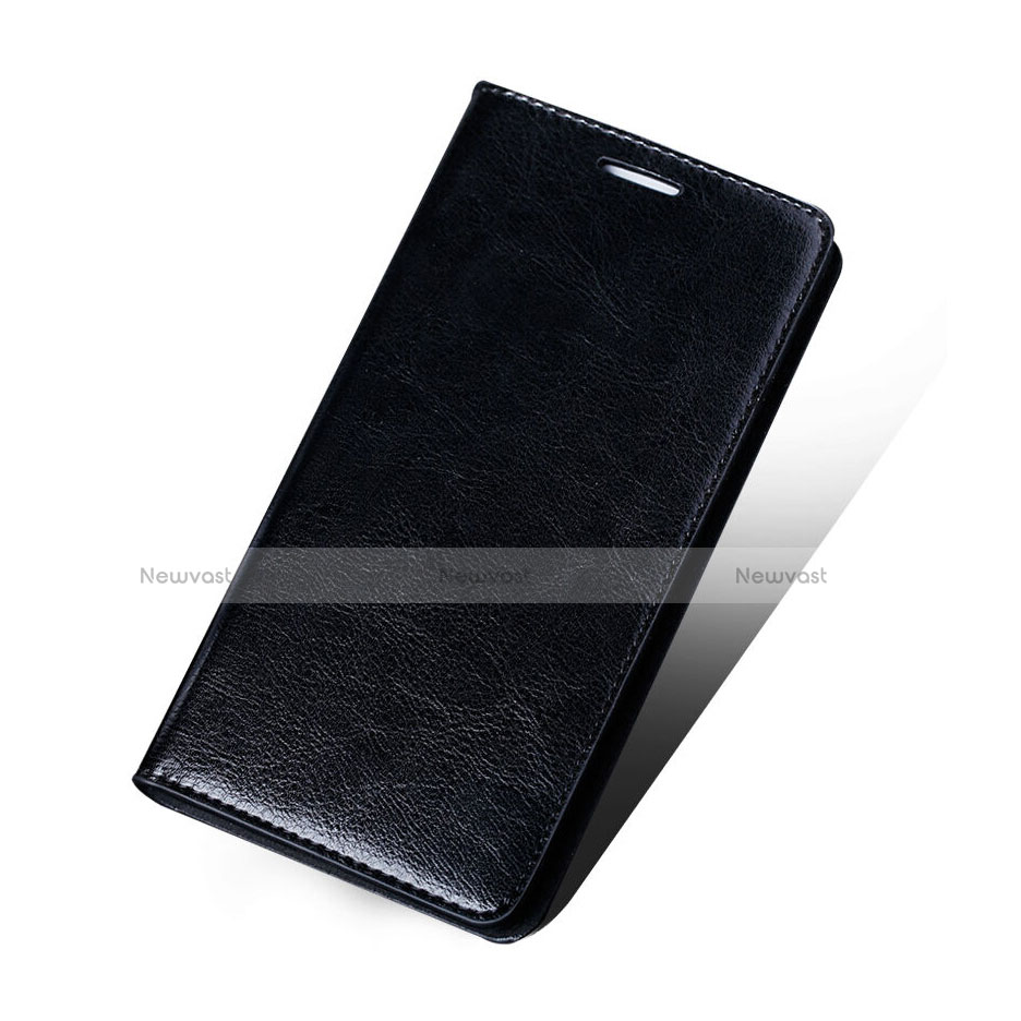 Leather Case Stands Flip Cover for Huawei Honor X5 Black