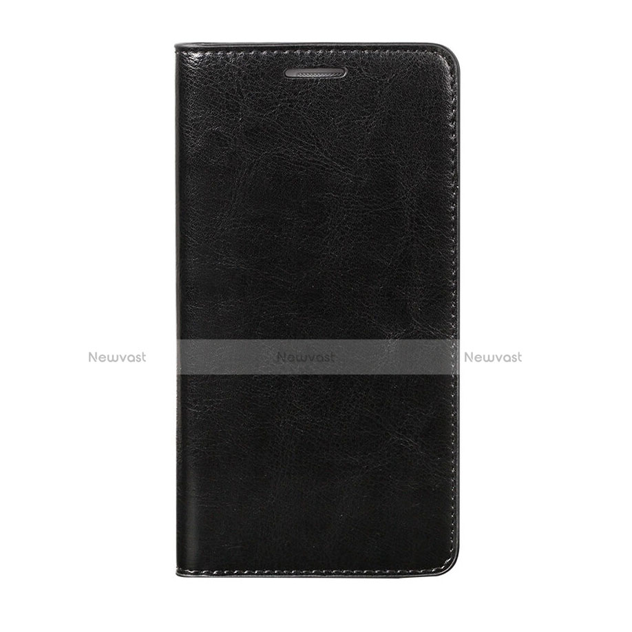 Leather Case Stands Flip Cover for Huawei Honor X5 Black