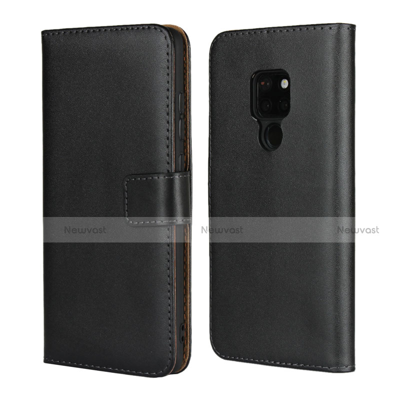 Leather Case Stands Flip Cover for Huawei Mate 20 Black