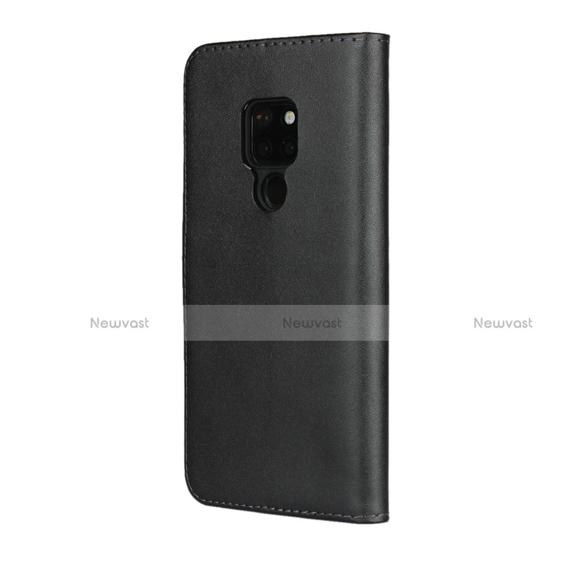 Leather Case Stands Flip Cover for Huawei Mate 20 Black