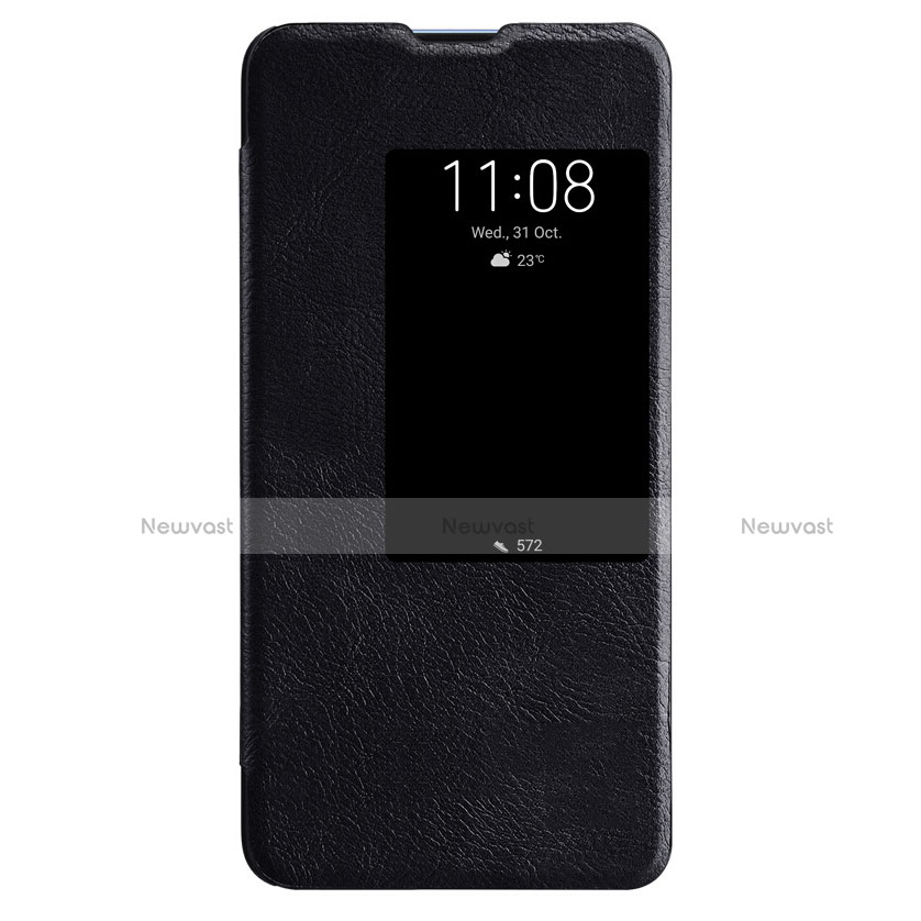 Leather Case Stands Flip Cover for Huawei Mate 20 X 5G Black