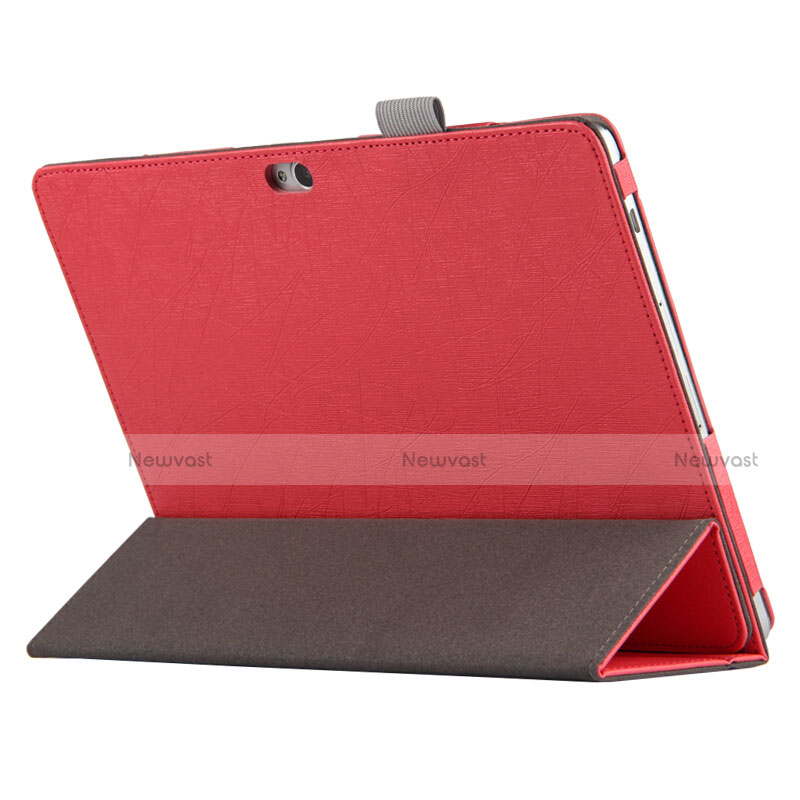 Leather Case Stands Flip Cover for Huawei Matebook E 12 Red