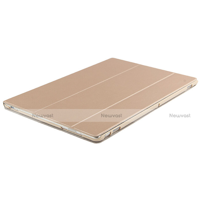 Leather Case Stands Flip Cover for Huawei MateBook HZ-W09 Gold