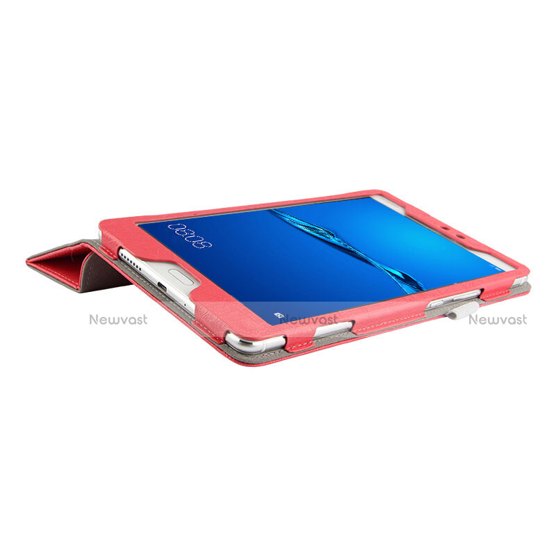 Leather Case Stands Flip Cover for Huawei MediaPad M3 Lite 8.0 CPN-W09 CPN-AL00 Red