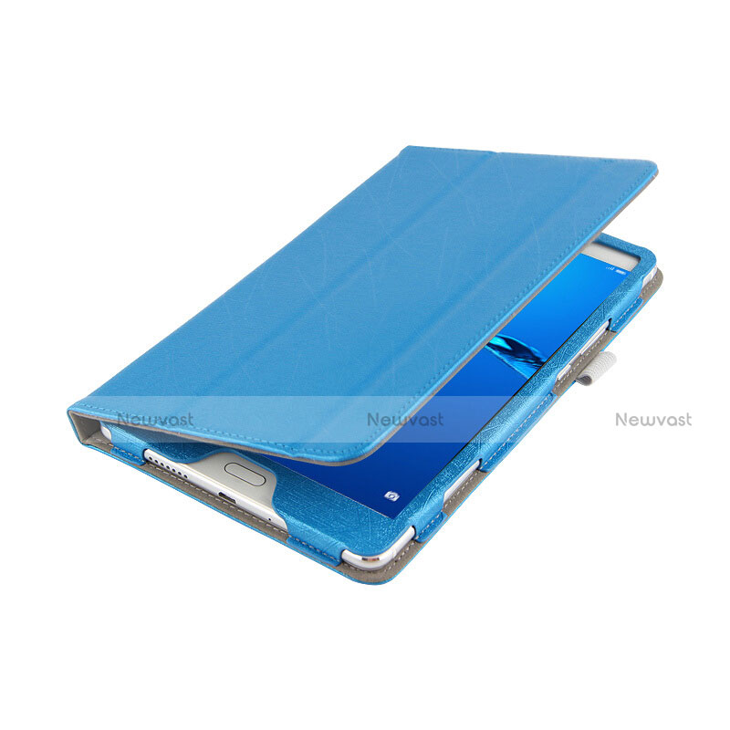 Leather Case Stands Flip Cover for Huawei MediaPad M3 Lite 8.0 CPN-W09 CPN-AL00 Sky Blue