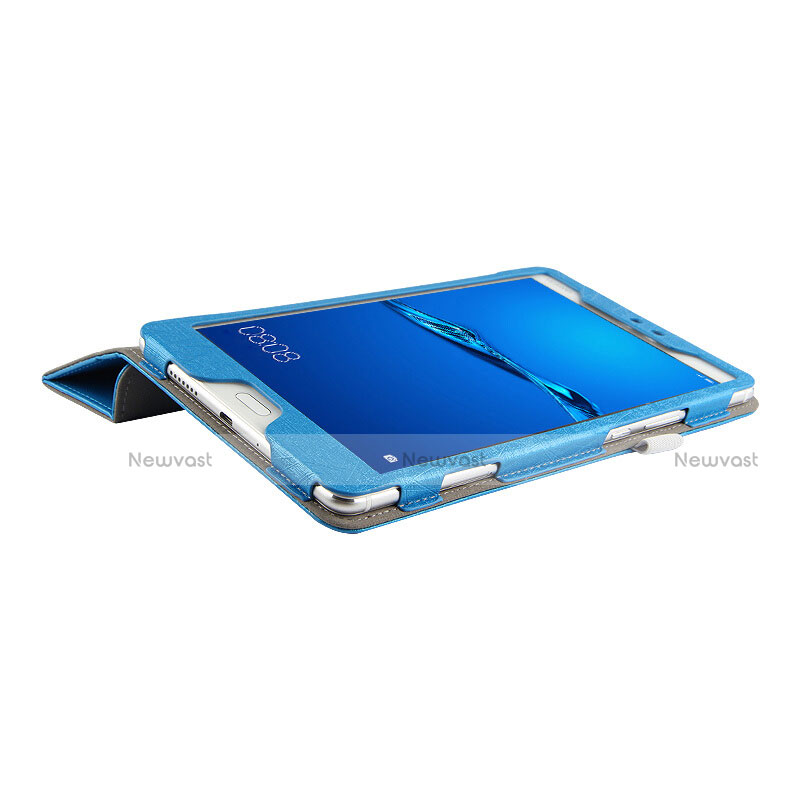 Leather Case Stands Flip Cover for Huawei MediaPad M3 Lite 8.0 CPN-W09 CPN-AL00 Sky Blue