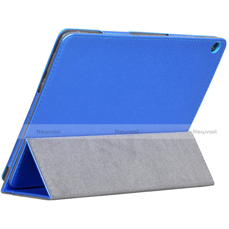 Leather Case Stands Flip Cover for Huawei MediaPad M3 Lite Blue