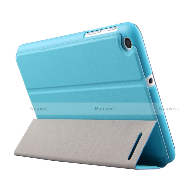 Leather Case Stands Flip Cover for Huawei Mediapad T1 7.0 T1-701 T1-701U Sky Blue