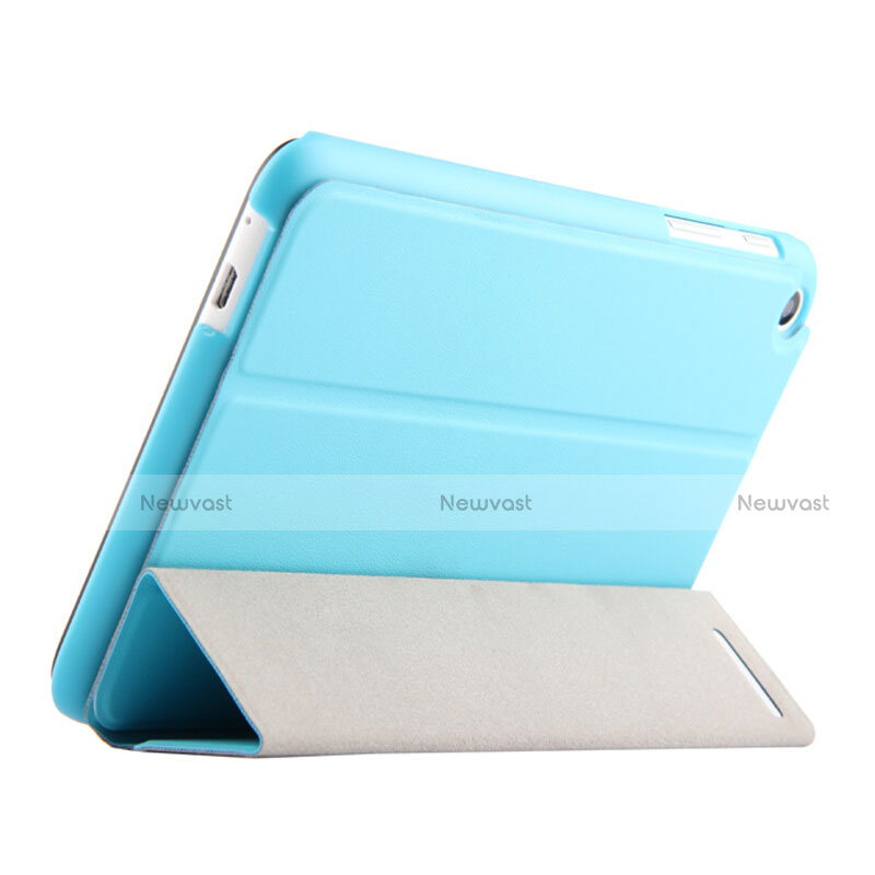 Leather Case Stands Flip Cover for Huawei Mediapad T1 7.0 T1-701 T1-701U Sky Blue