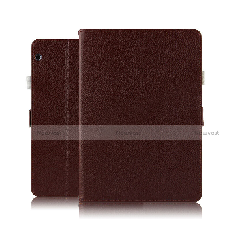 Leather Case Stands Flip Cover for Huawei MediaPad T3 10 AGS-L09 AGS-W09 Brown