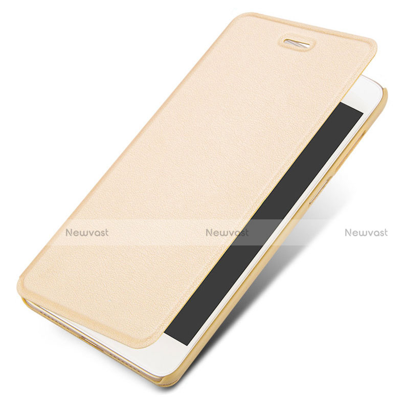 Leather Case Stands Flip Cover for Huawei Nova Lite Gold