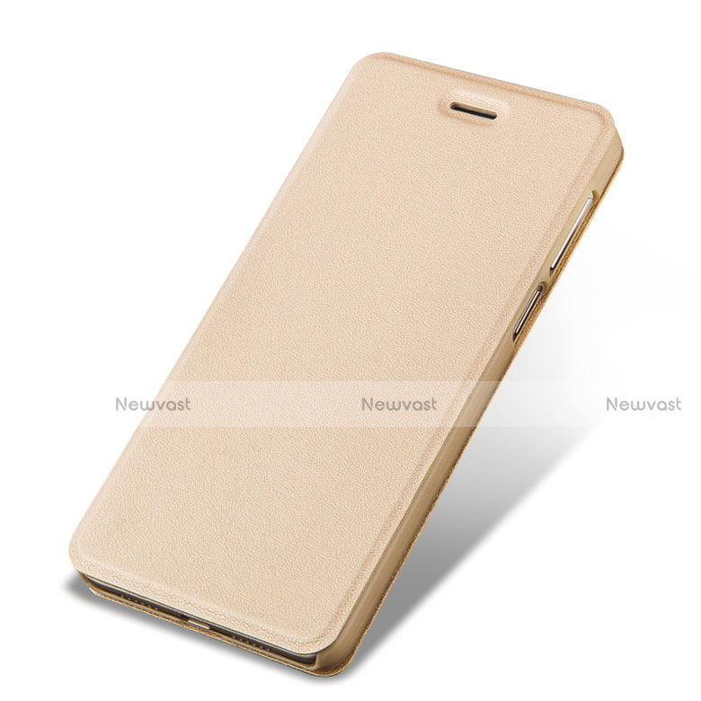 Leather Case Stands Flip Cover for Huawei Nova Lite Gold