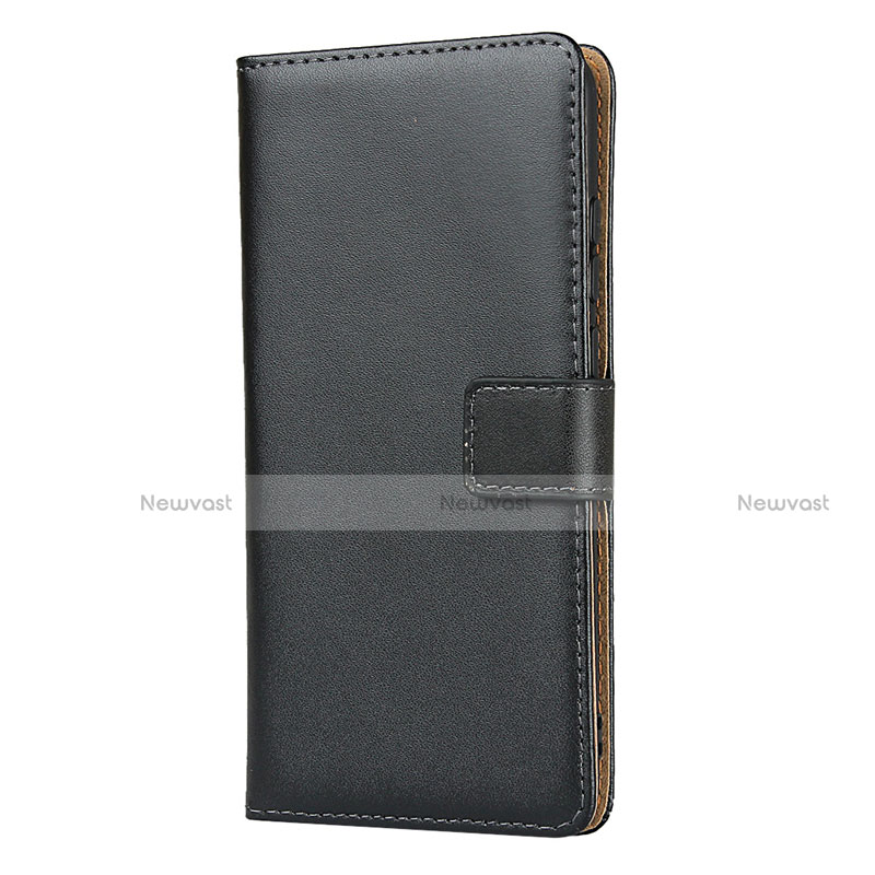 Leather Case Stands Flip Cover for Huawei P Smart (2020) Black