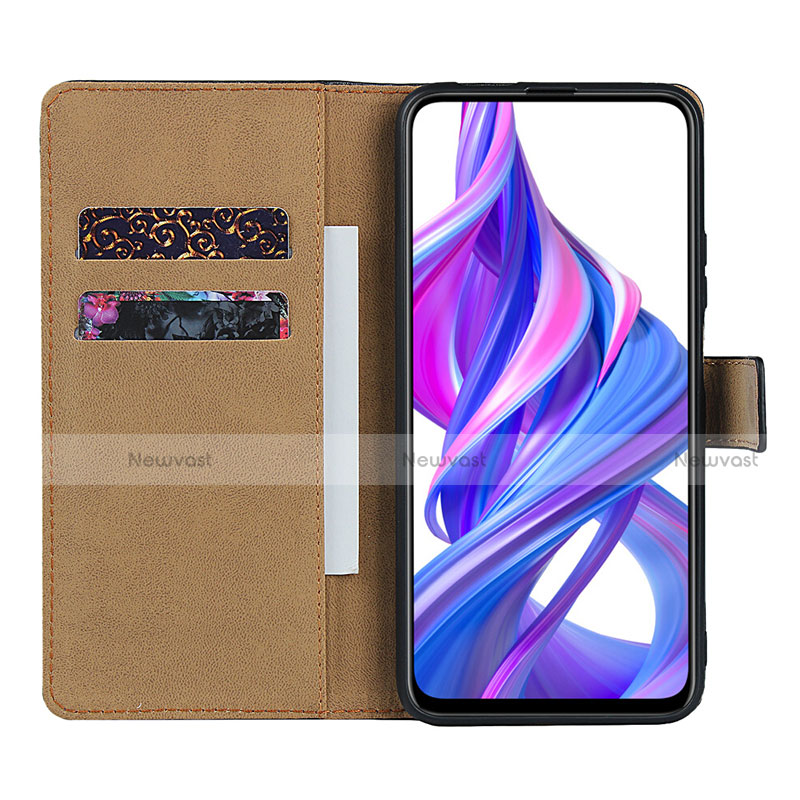 Leather Case Stands Flip Cover for Huawei P Smart Z (2019) Black