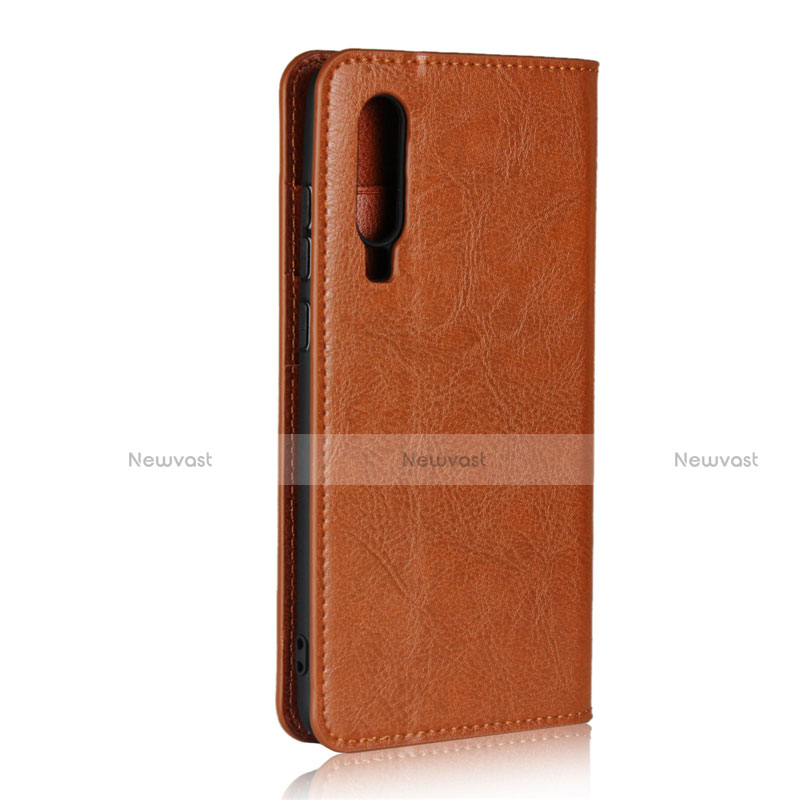 Leather Case Stands Flip Cover for Huawei P30 Orange