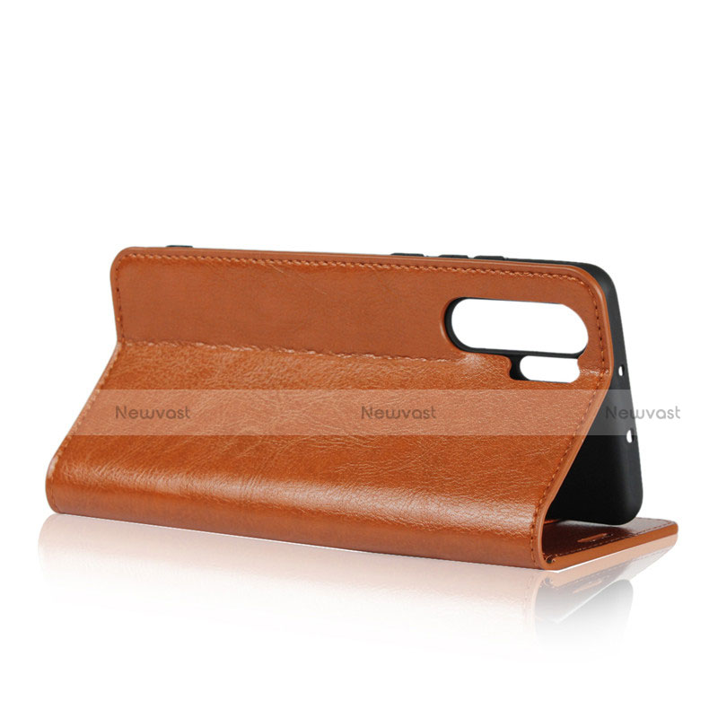 Leather Case Stands Flip Cover for Huawei P30 Pro New Edition Orange