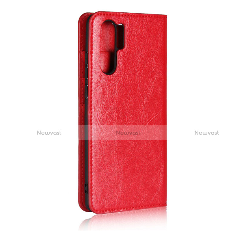 Leather Case Stands Flip Cover for Huawei P30 Pro New Edition Red