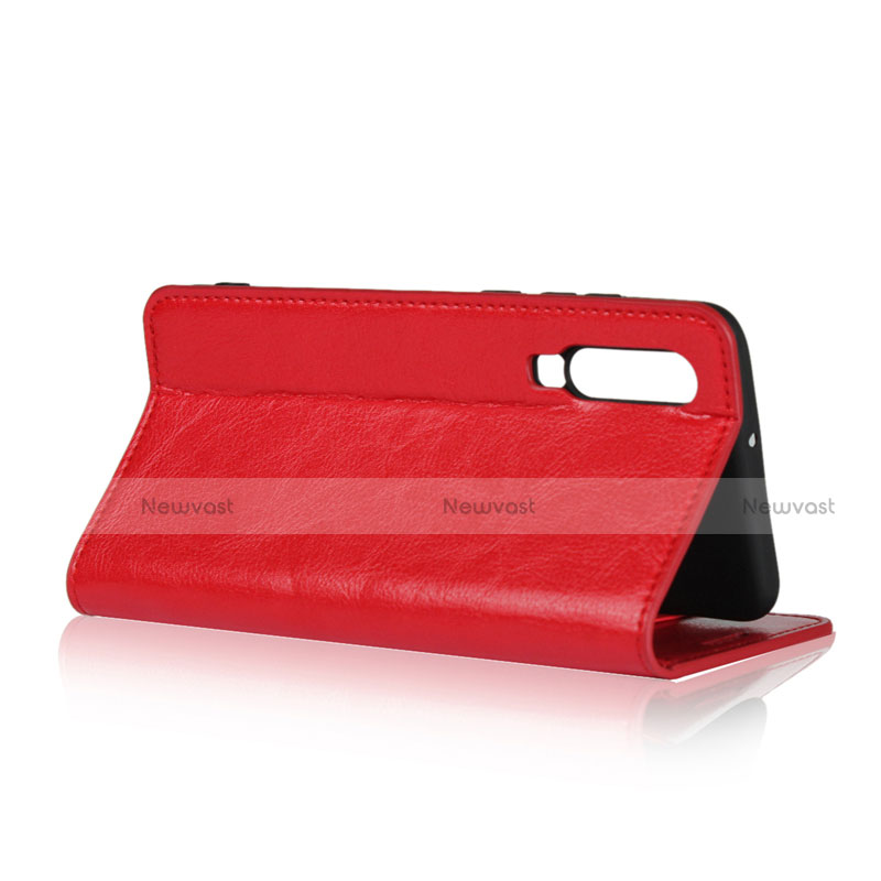 Leather Case Stands Flip Cover for Huawei P30 Red