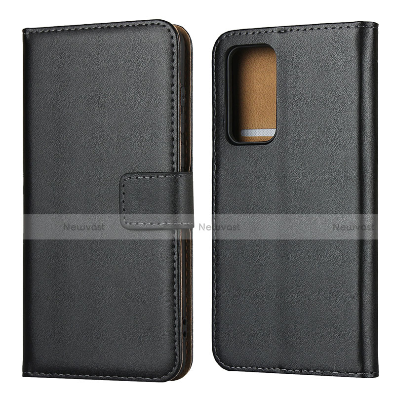 Leather Case Stands Flip Cover for Huawei P40 Black