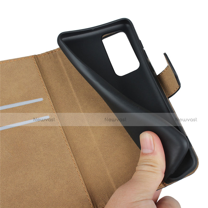 Leather Case Stands Flip Cover for Huawei P40 Black