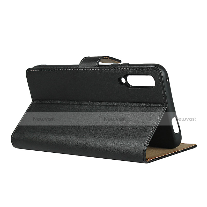 Leather Case Stands Flip Cover for Huawei Y9s Black