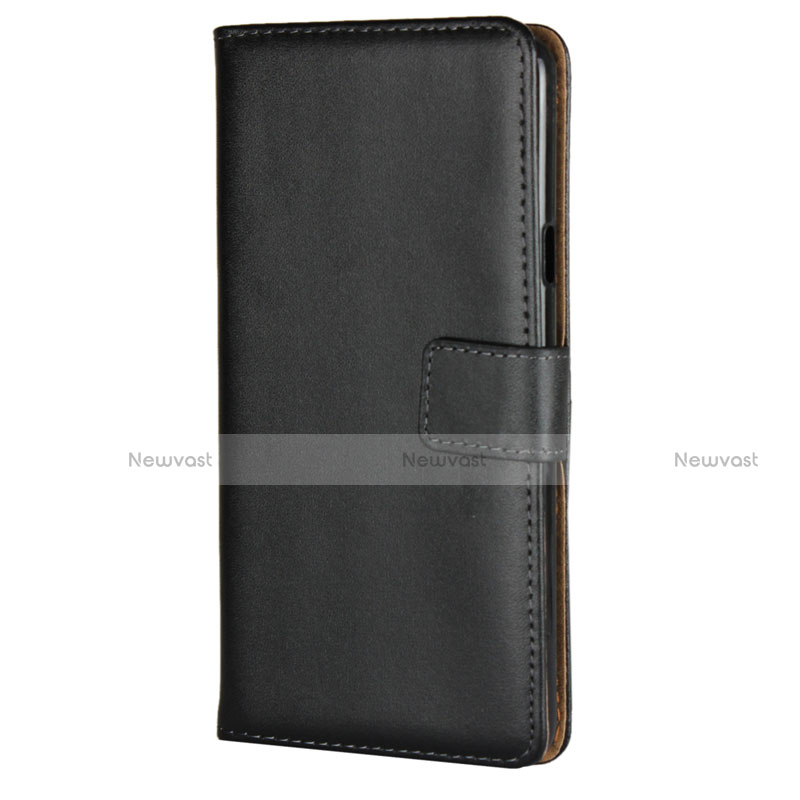 Leather Case Stands Flip Cover for LG G7 Black