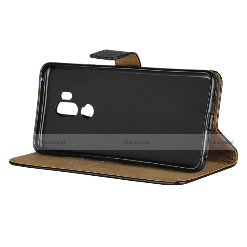 Leather Case Stands Flip Cover for LG G7 Black