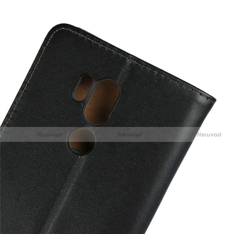 Leather Case Stands Flip Cover for LG G7 Black