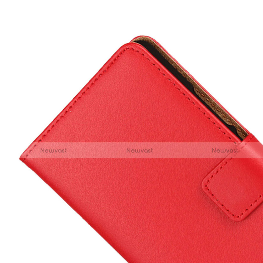 Leather Case Stands Flip Cover for LG K7 Red