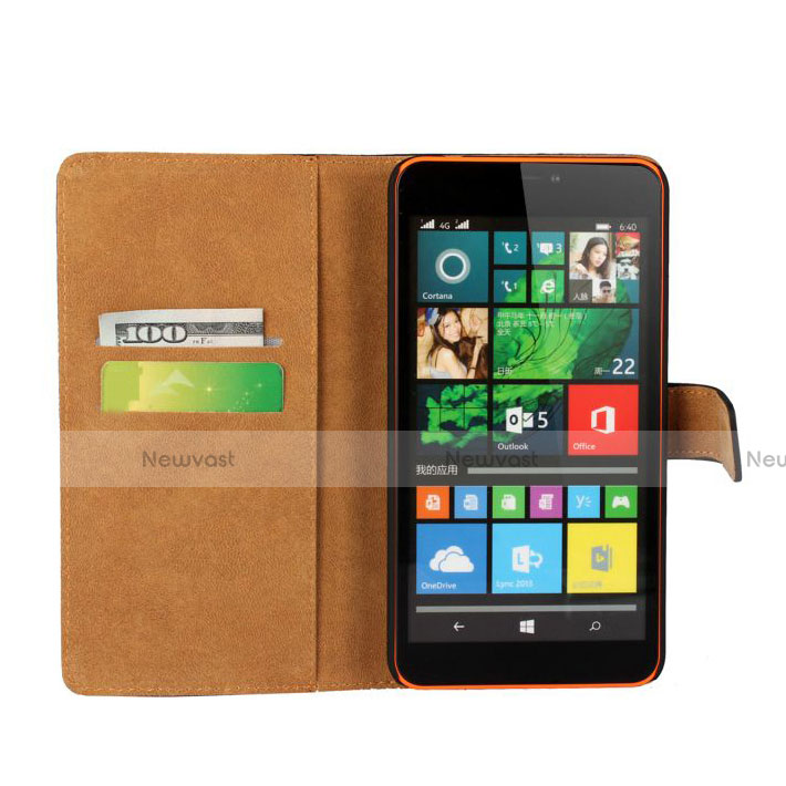 Leather Case Stands Flip Cover for Microsoft Lumia 640 XL Lte Black